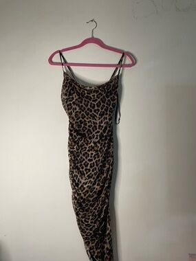 Leopard Print Slip Dress